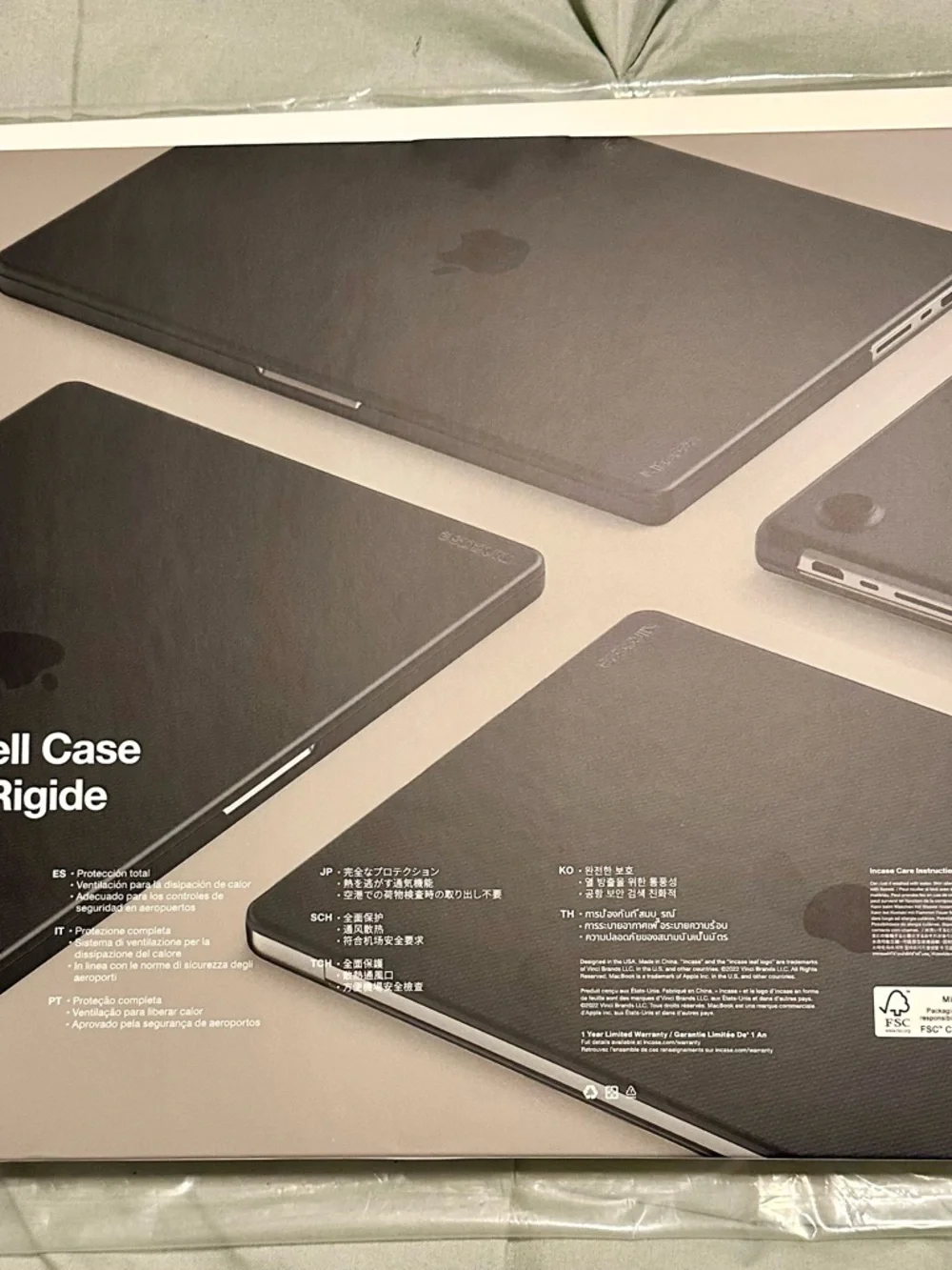 Incase Laptop Shell Case in Dark Gray and White